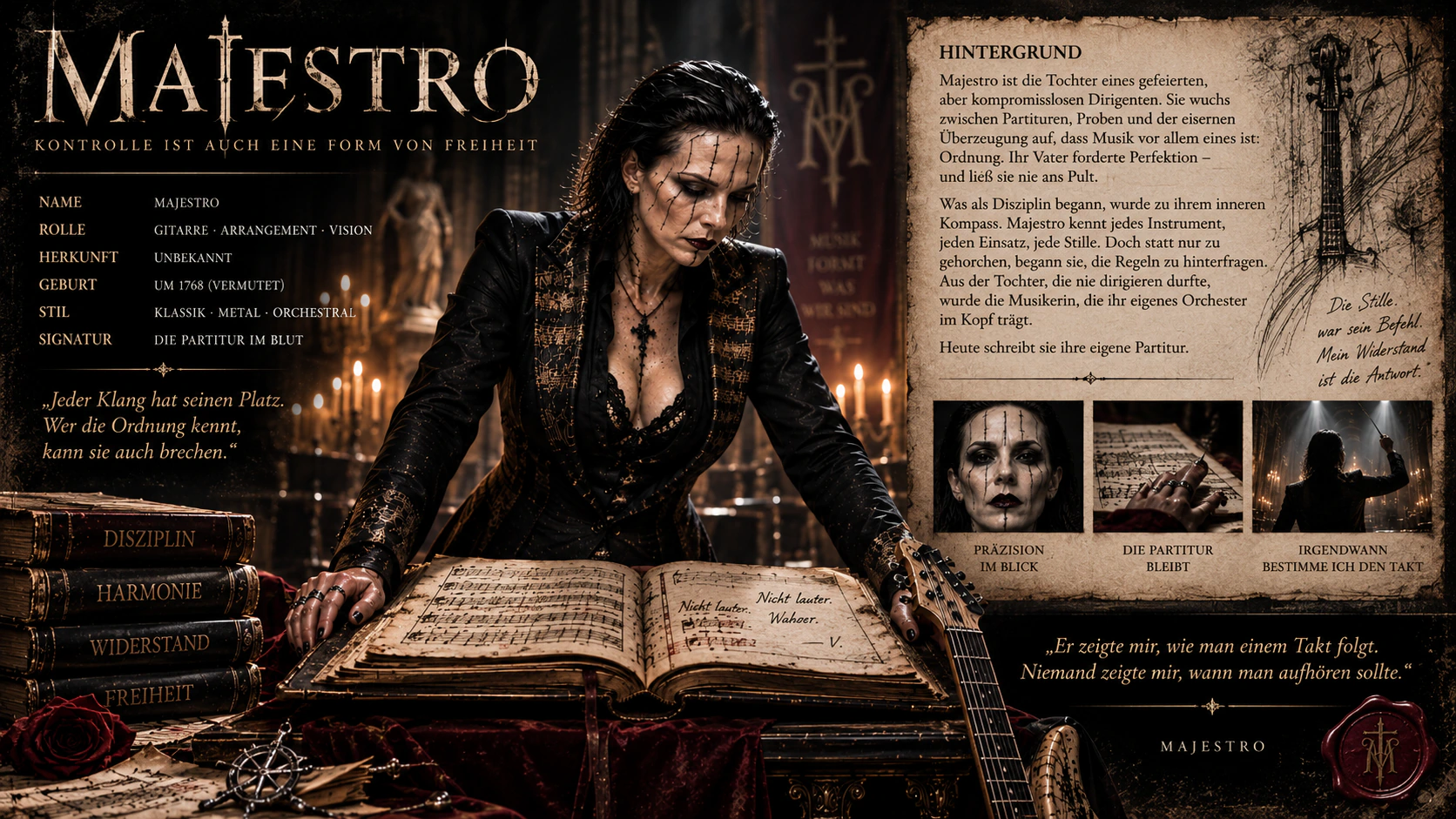 Illustrierte Biografie von Majestro: Die Partitur im Blut